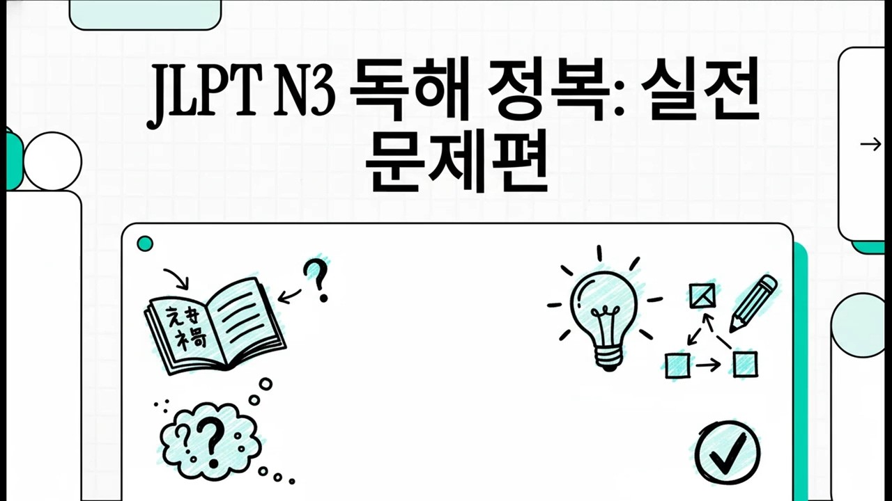 JLPT N3 독해 정복: 실전 문제편 - JLPT N3 모의고사(언어지식 & 독해) - 6