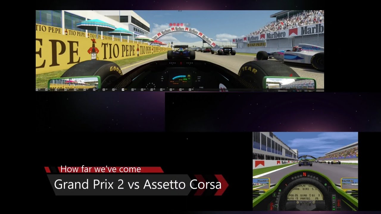 How far we've come - 1994 to now -  Geoff Crammond's Grand Prix 2 vs Assetto Corsa @ Jerez