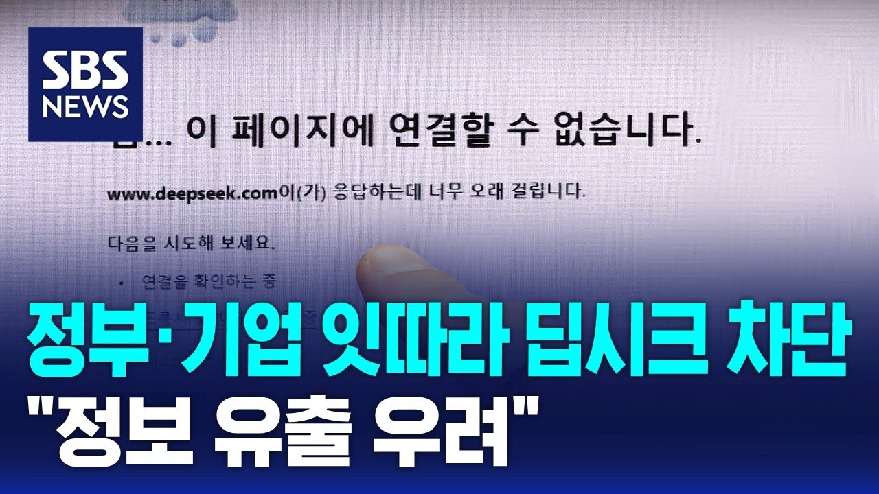 정부 &middot; 기업 잇따라 딥시크 차단&hellip;