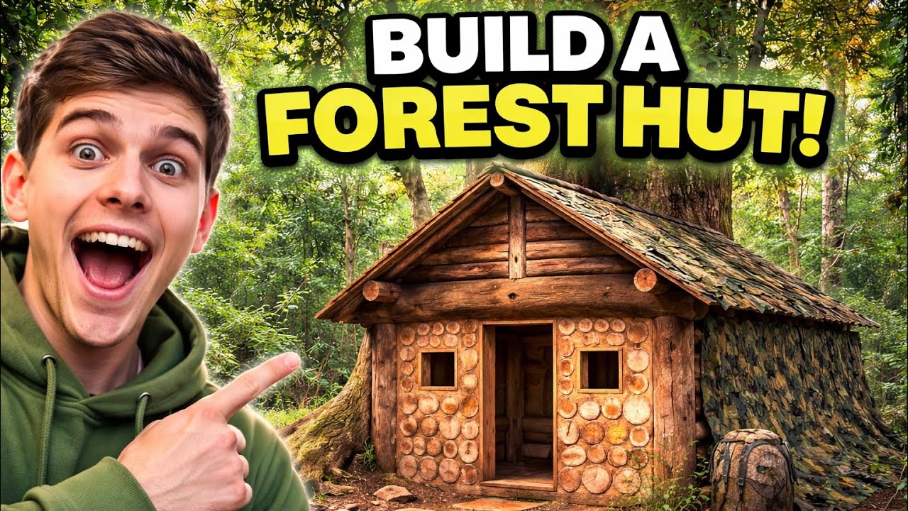 Building a nice Schelter in Woods! #survival #building #howto #bushcraft #nomad #nomadic #fyp 