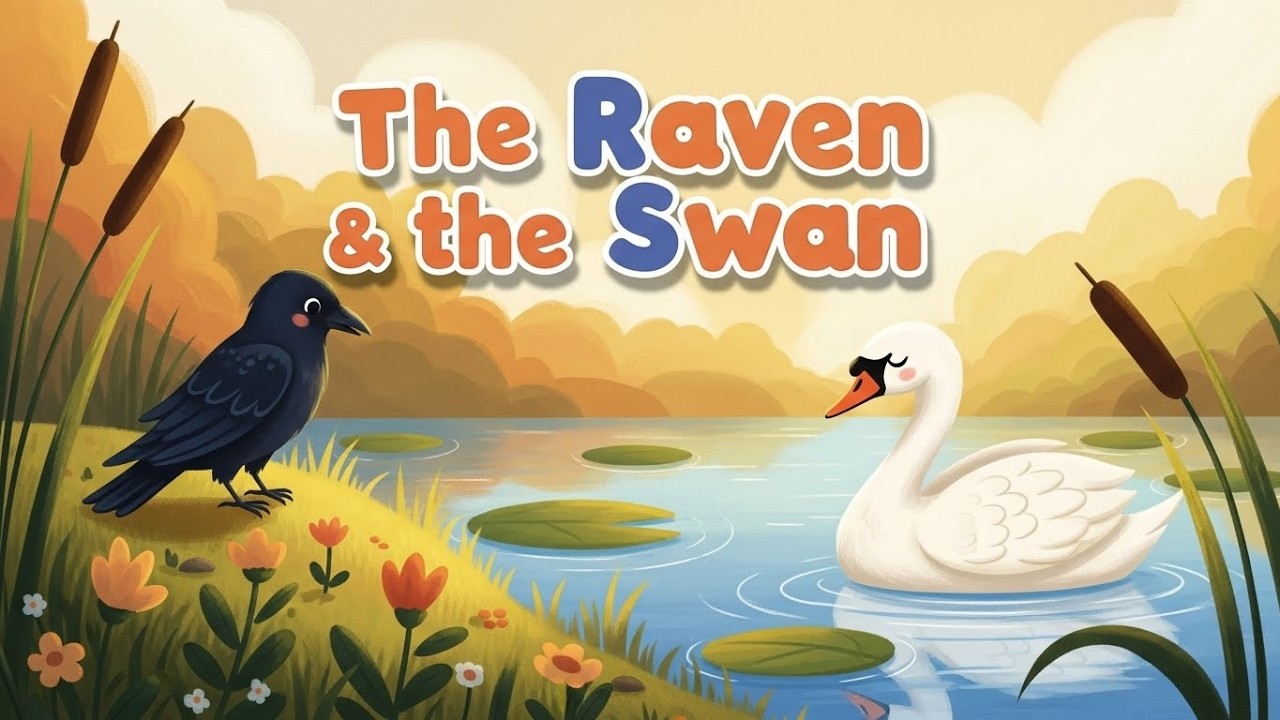 The Raven & the Swan 🐦🤍 | A Gentle Bedtime Story for Kids | WeeStars Stories