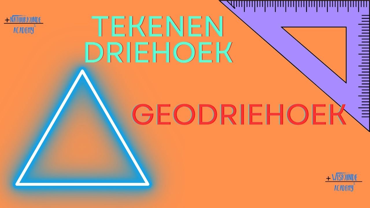 Hoe je een driehoek kunt tekenen met een geodriehoek als je de graden weet en de hoekensom uitgelegd