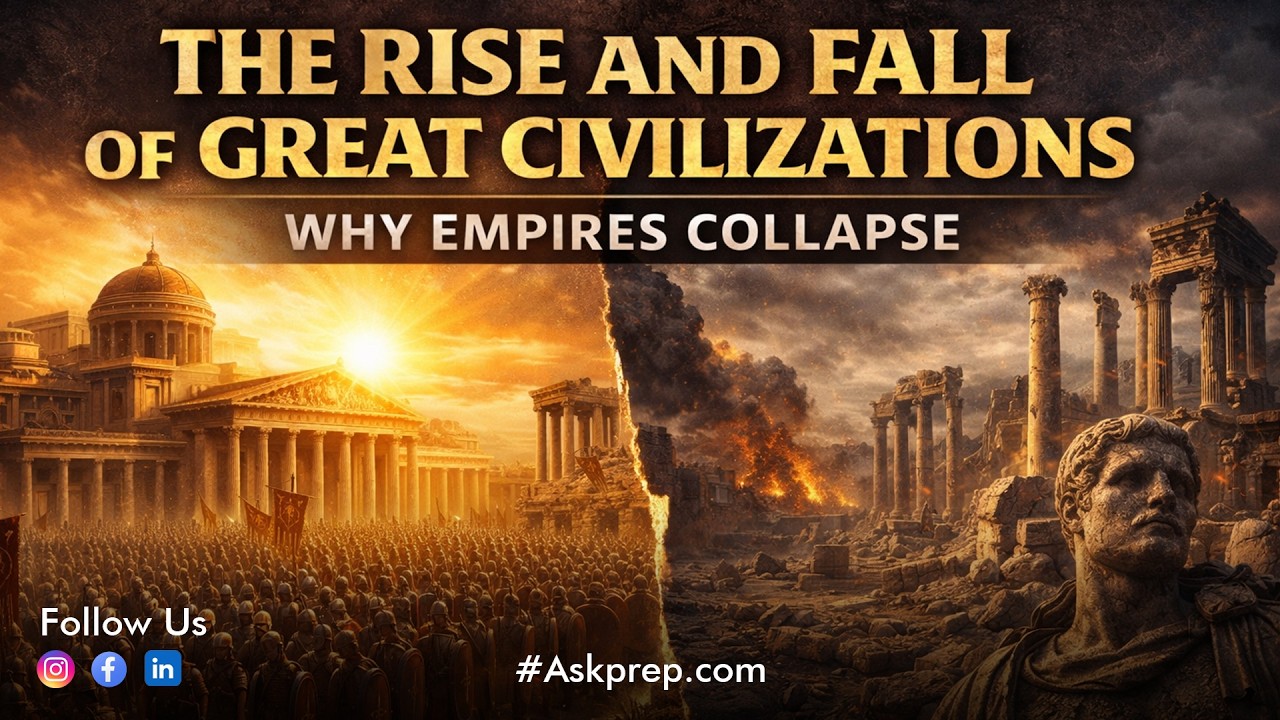 The Rise and Fall of Great Civilizations: Why Empires Collapse ll Askprep
