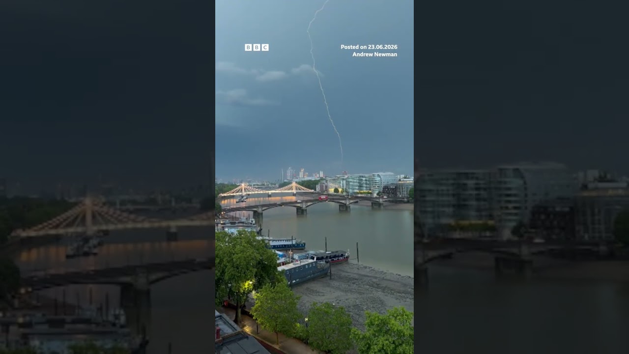 Thunder, lightning and torrential rain hit London