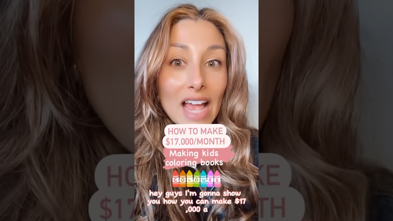 Earn $17,000 Making Kids COLORING BOOKS 🤯#sidehustle
