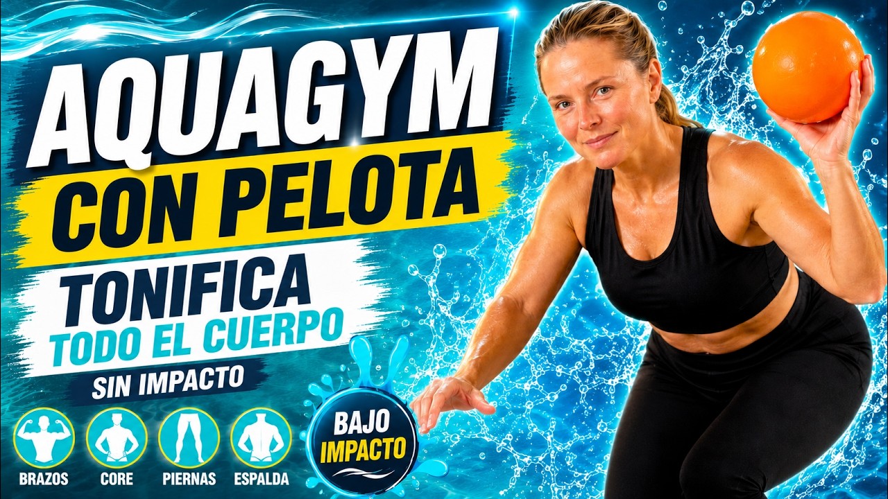 Rutina de Aquafitness en el Agua con Pelota