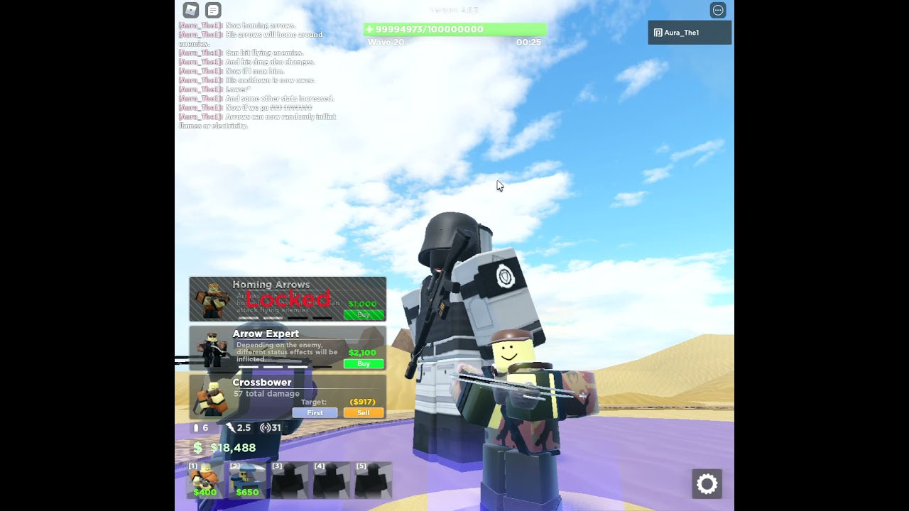 Tower blitz crossbower showcase (Roblox)