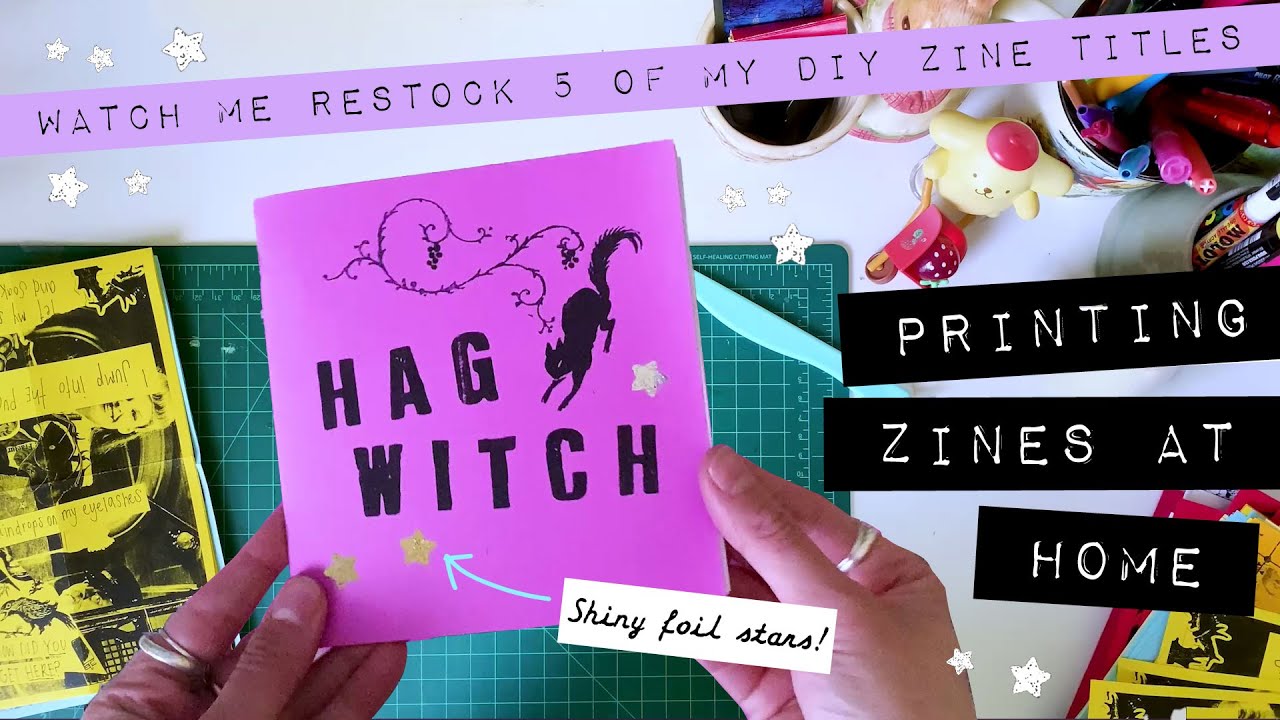 how to print zines at home *:° printing a #zine w/ laser printer, toner reactive foil #craft #diy