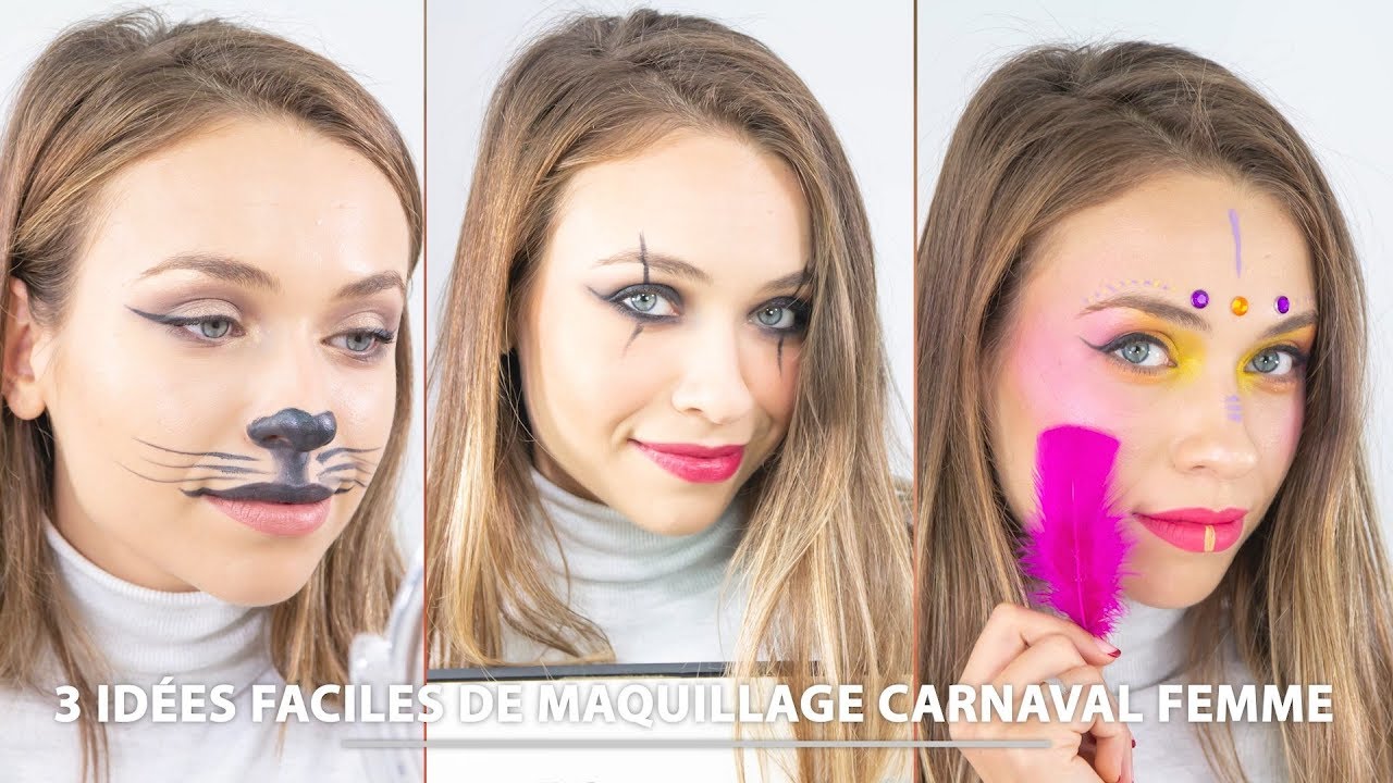 3 id&eacute;es faciles de maquillage carnaval femme