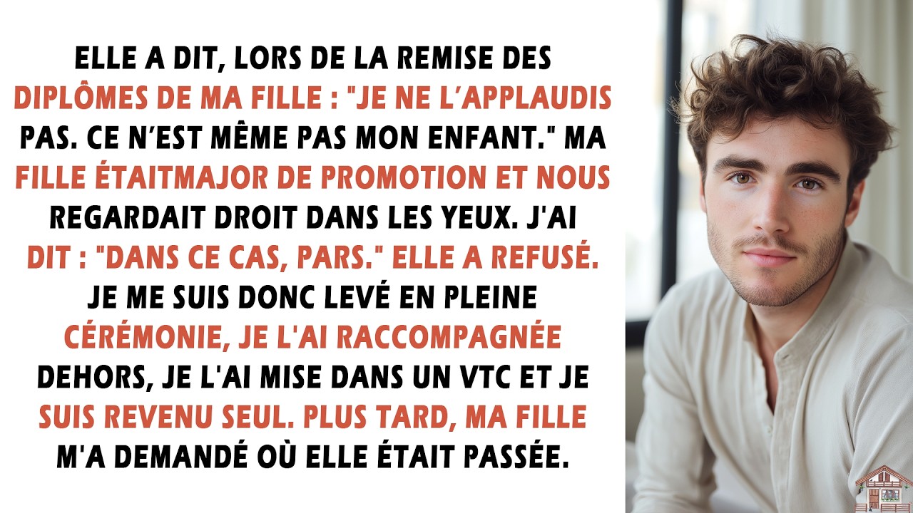 Elle a dit, lors de la remise des diplômes de ma fille : 