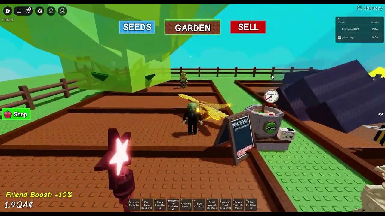 grow garden but only prizmatic