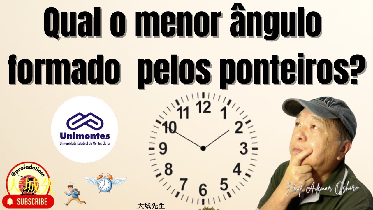 (Unimontes- MG) Como calcular o ângulo entre os ponteiros de um relógio analógico. 