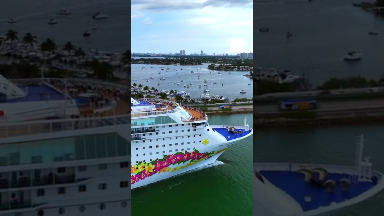 NCL Sky ❤️ #cruise #norwegian #dronevideo #miami