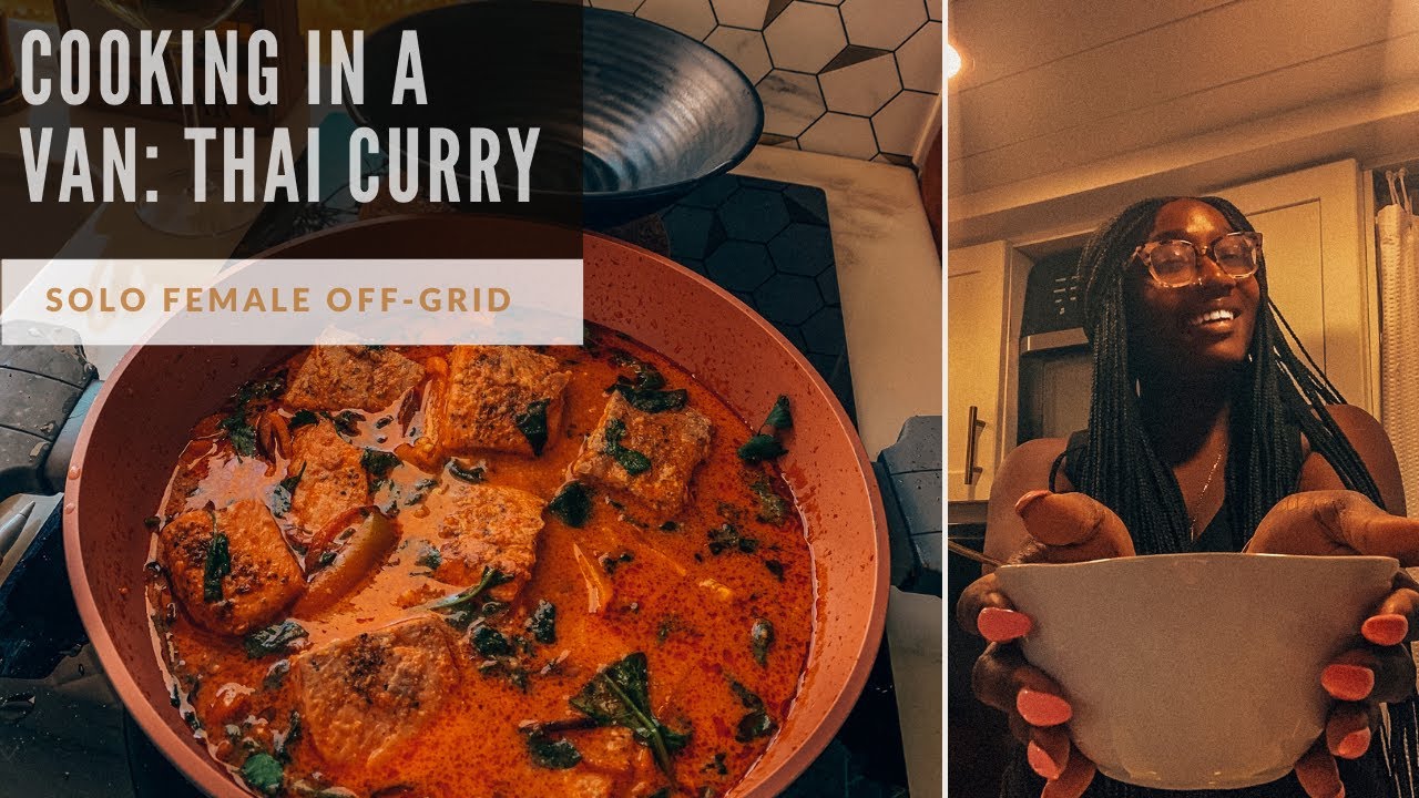 How to COOK IN A VAN | Thai Curry | Solo Female Van Life