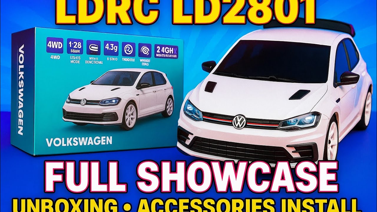 LDRC LD2801 Unboxing: Volkswagen Polo RC | Accessories Install & Full Showcase