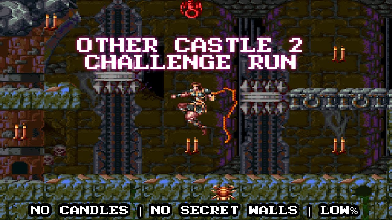 Other Castle 2 // Challenge Run: Candleless | No Secret Walls (Super Castlevania IV - SNES ROM Hack)