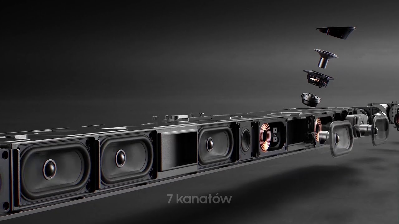 Soundbar Q900T I Wielokanałowy i wciągający dźwięk przestrzenny w formacie 7.1.2.