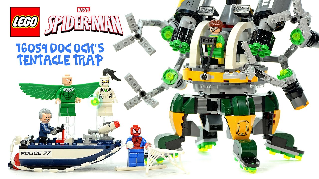 LEGO® Marvel Spider-Man «Ловушка щупалец Доктора Осьминога» 76059 Скоростная сборка с Стервятнико...