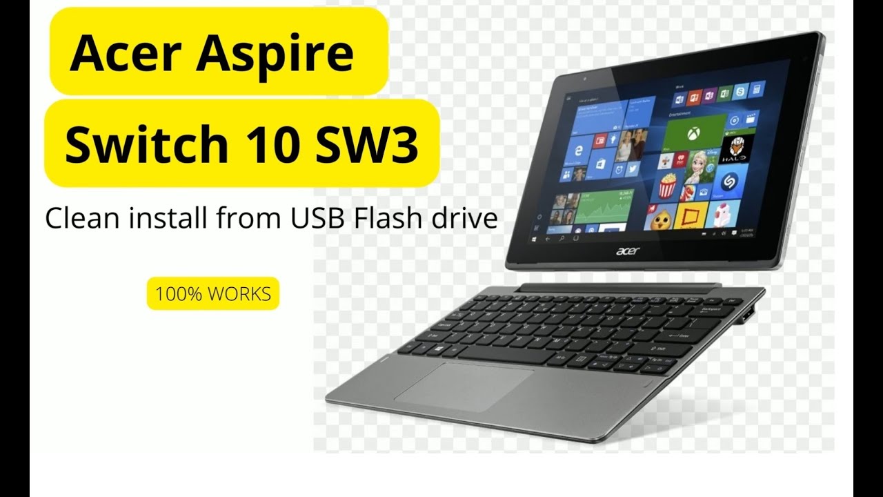 Acer Aspire Switch 10 SW3, Windows 10/8.1 USB Boot flash drive