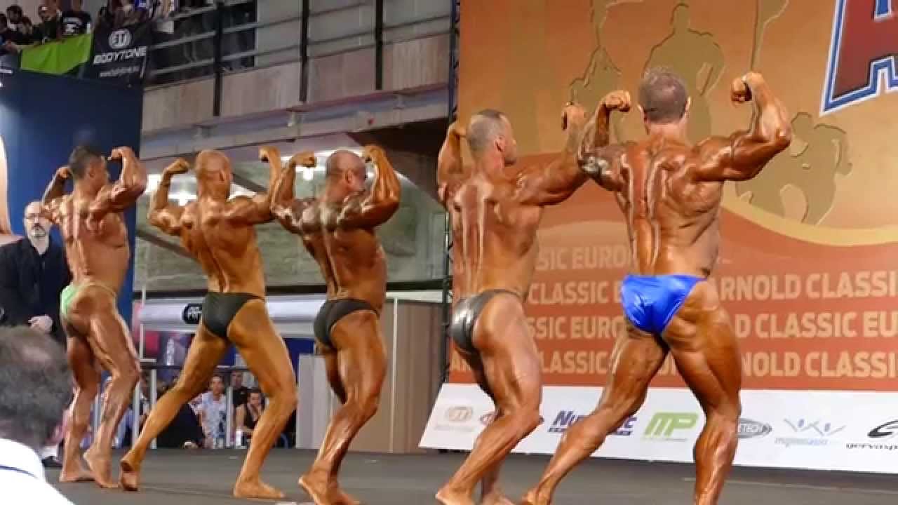 1st Group Compulsory- Prejudging - Master Over 40 Over 90kg - Arnold Amateur Europe 2014