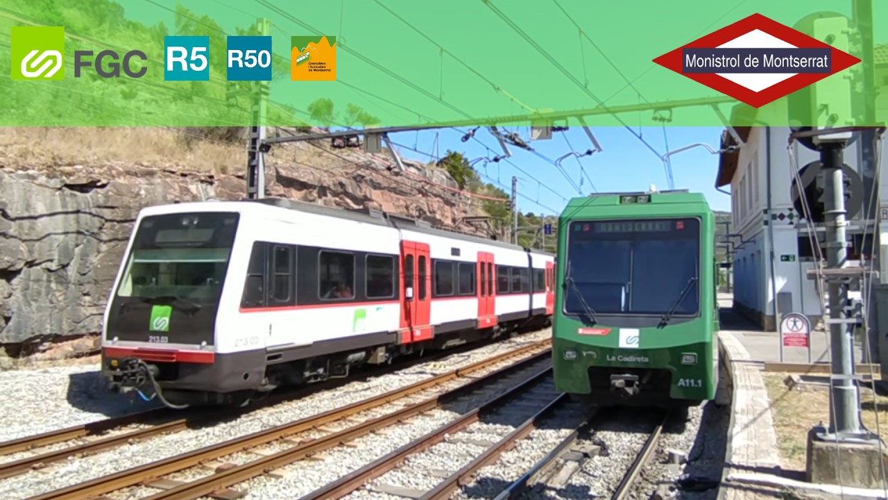 FGC Monistrol de Montserrat | R5, R50 i Cremallera de Montserrat | UT 213 i s&egrave;rie A GTW
