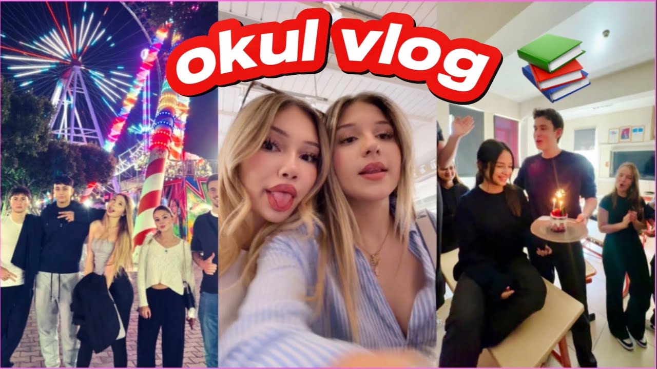 OKULDA GÜNLÜK VLOG| Lunapark, Arkadaşlarım, Ders Çalışalım! ~Destina Kaya
