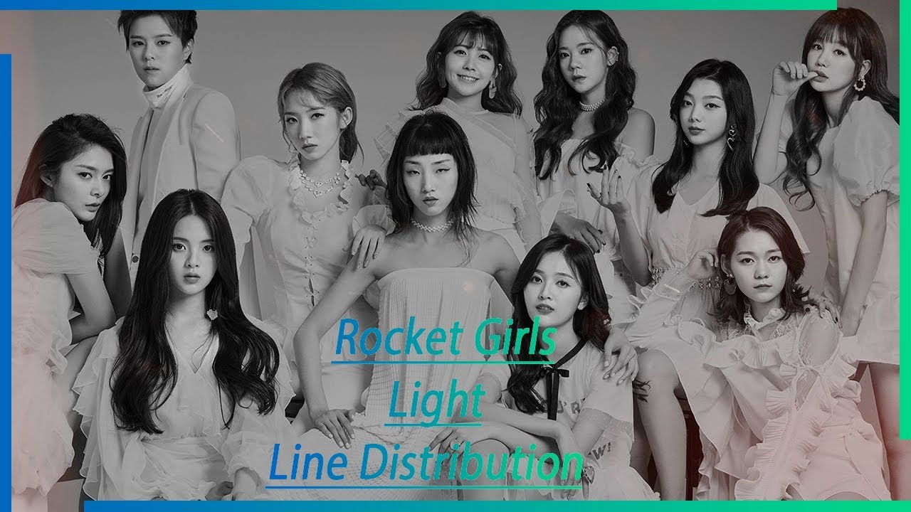 Rocket Girls (火箭少女101) - Light Line Distribution (Color coded)