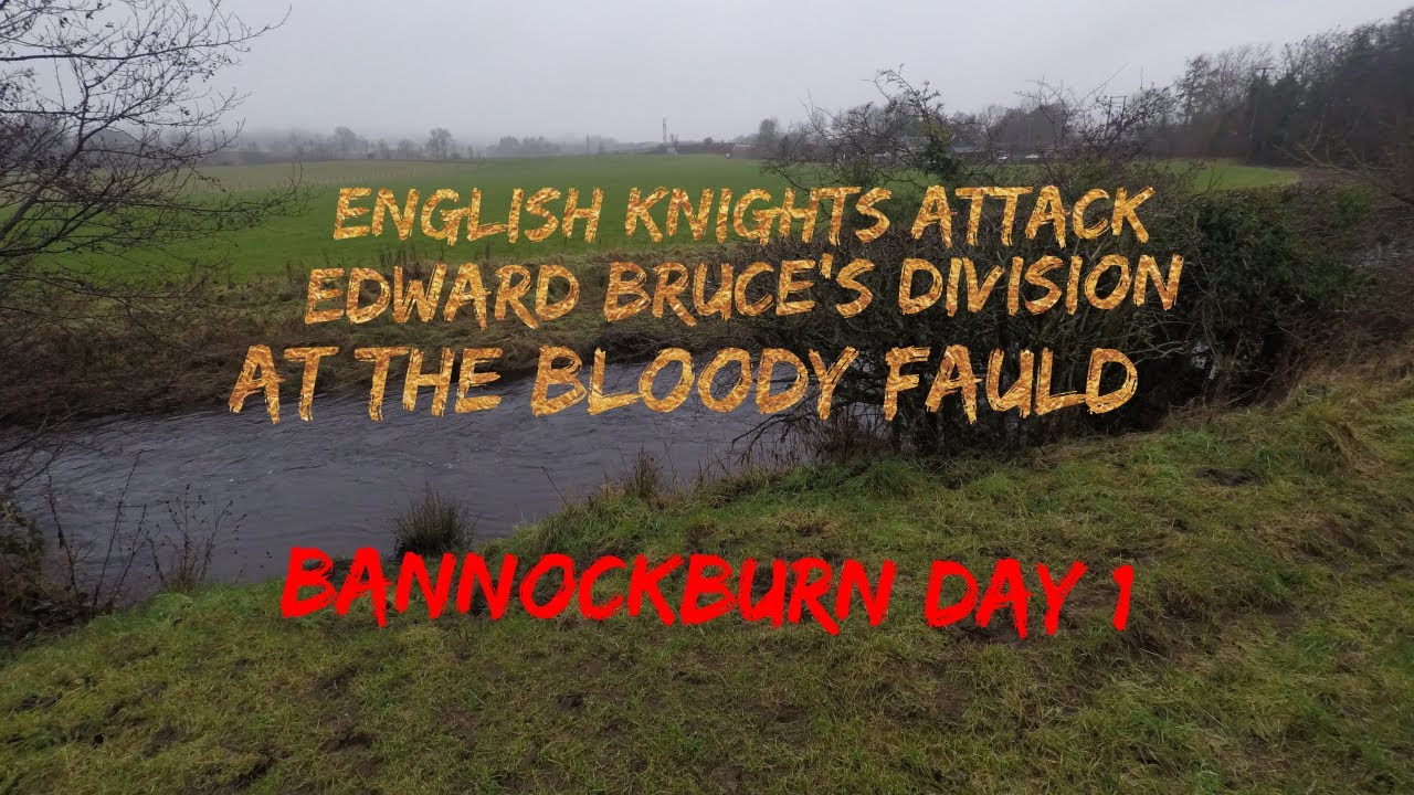 English Knights Attack Edward Bruce's Division at the Bloody Fauld