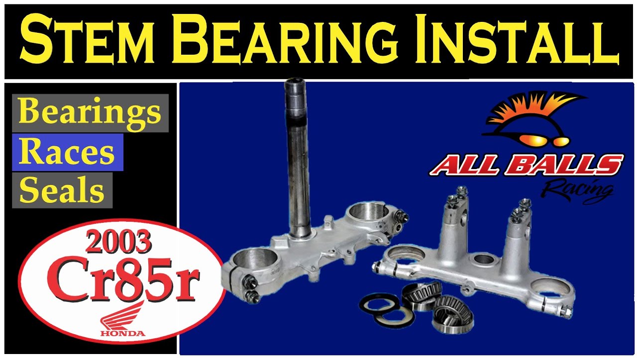 03 Honda CR85r Rebuild Part 8 || New Stem Bearings & Busted Bolt Removal