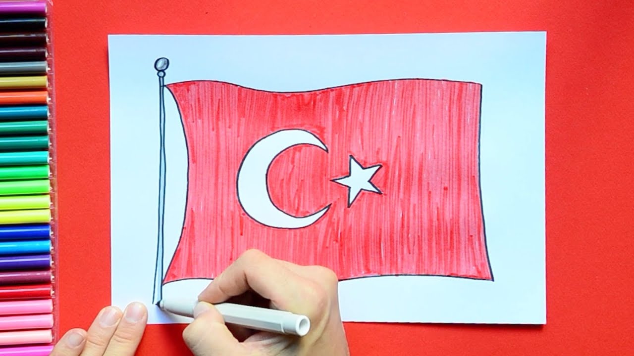 How to draw the National Flag of Turkey