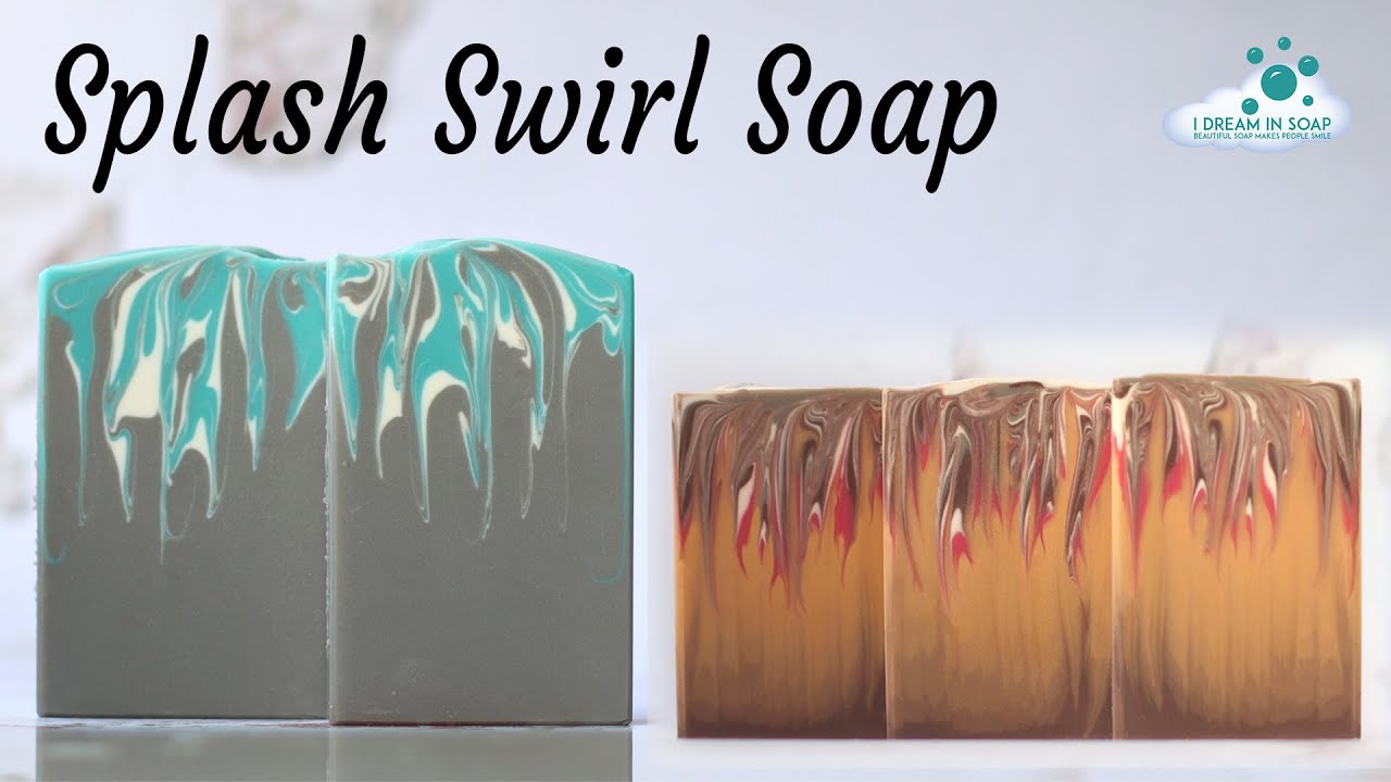 Splash Swirl cold process soap | Soap Challenge Club.