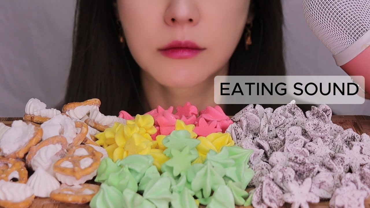 머랭쿠키 Meringue Cookies Eating Sounds
