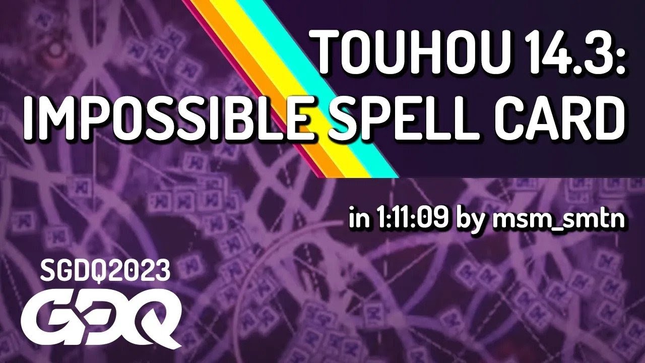 Touhou 14.3: Impossible Spell Card by msm_smtn in 1:11:09 - Summer Games Done Quick 2023