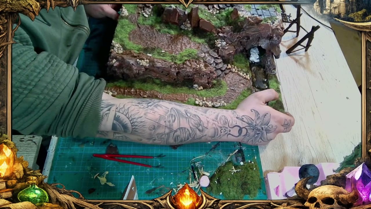 Dekoration kommt auf das Diorama der Skaven, wir gehen Richtung Ende zu