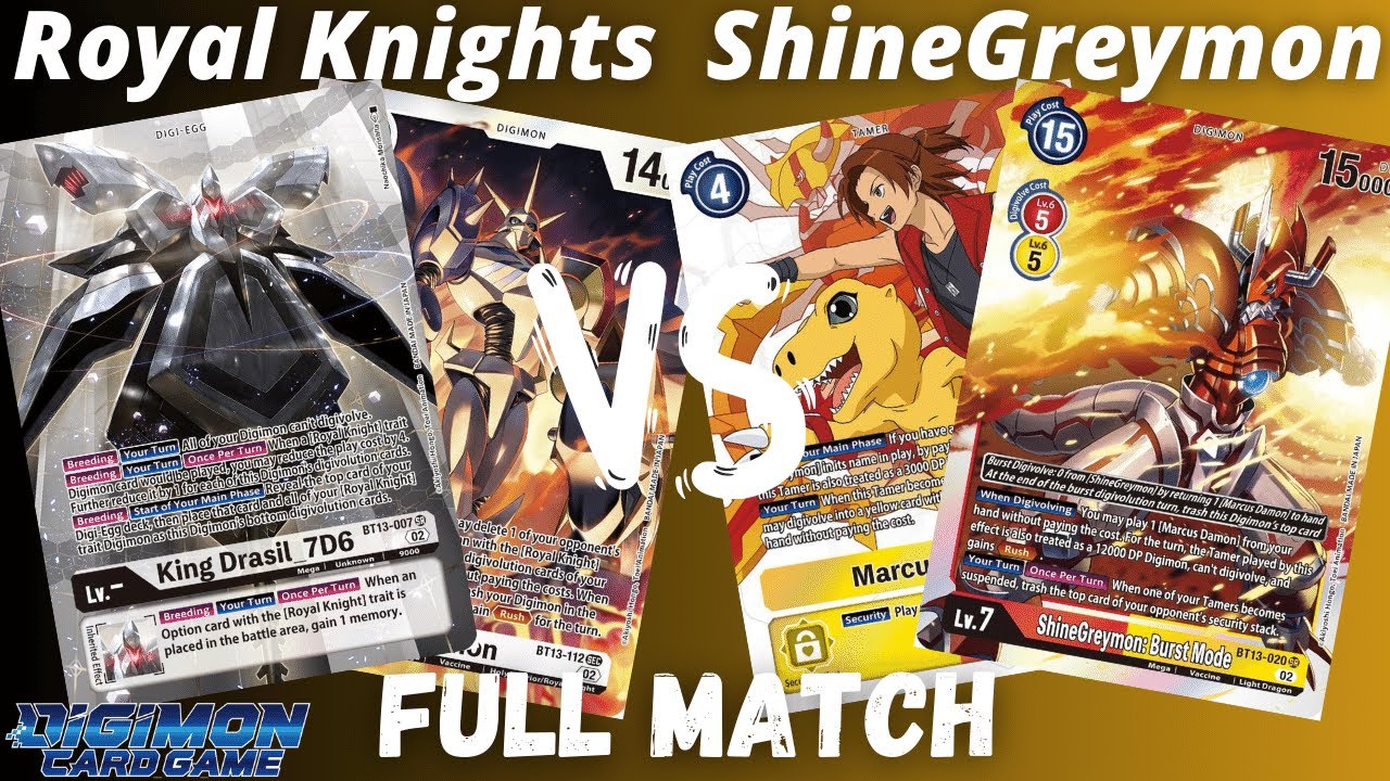Royal Knights VS ShineGreymon | Digimon Card Game | BT13 Versus Royal Knights