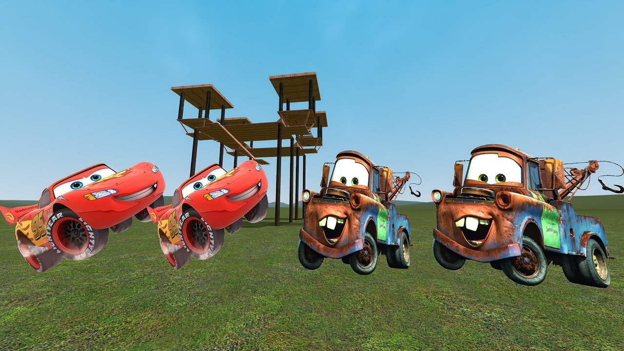 McQueen and mater Nextbots vs Towers Gmod