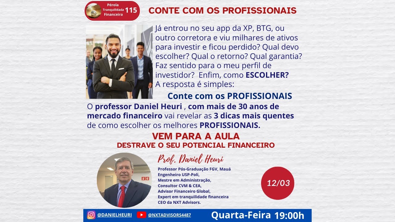 PTF#115 – FINANÇAS: Conte com os PROFISSIONAIS