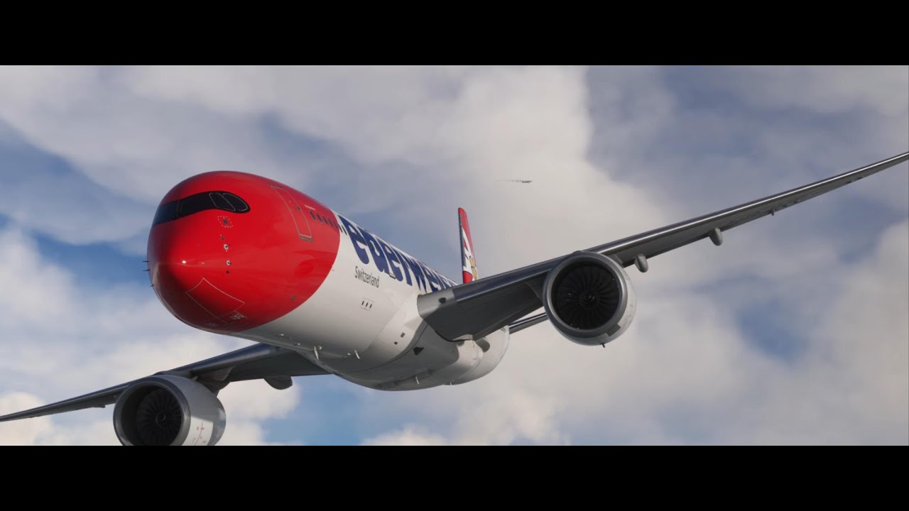 Überführungsflug | Edelweiss Airbus A350 HB-IHF | Tarbes nach Zürich | MSFS 2020