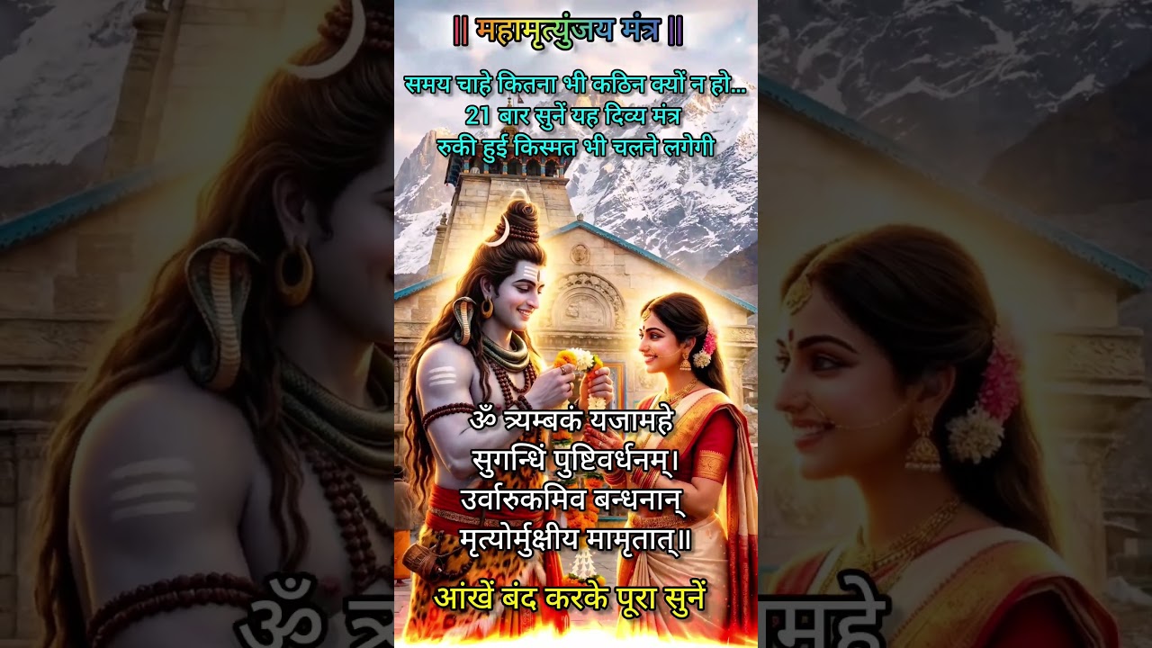 Powerful Mahamrityunjaya Mantra 🔱 Shiva Healing Chant | Har Har Mahadev #ytshorts