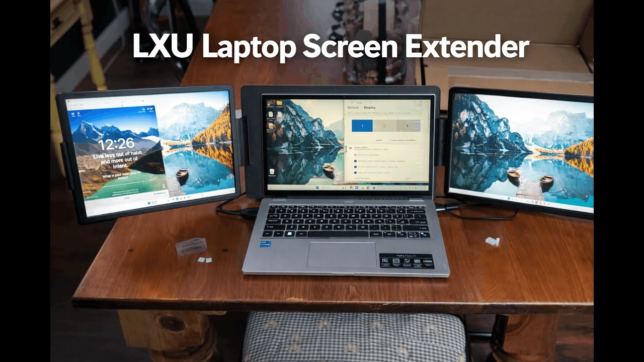 Can this LXU laptop screen extender triple your productivity? 16in plug & play monitor tested!