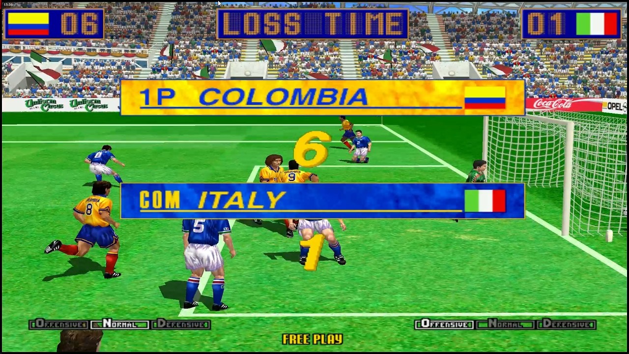 Virtua Striker 2 ver. '97 - COLOMBIA Playthrough - Arcade Mode