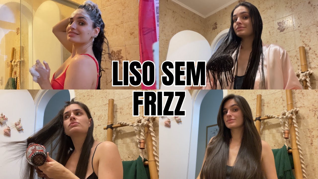 o segredo do cabelo espelhado SEM FRIZZ em casa!