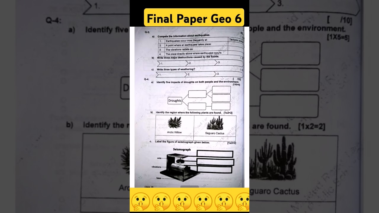 Geograpy Final Paper Class 6 🤫🤫Aps #aps #paper #finalterm #2025 #paper2023 #apsacs