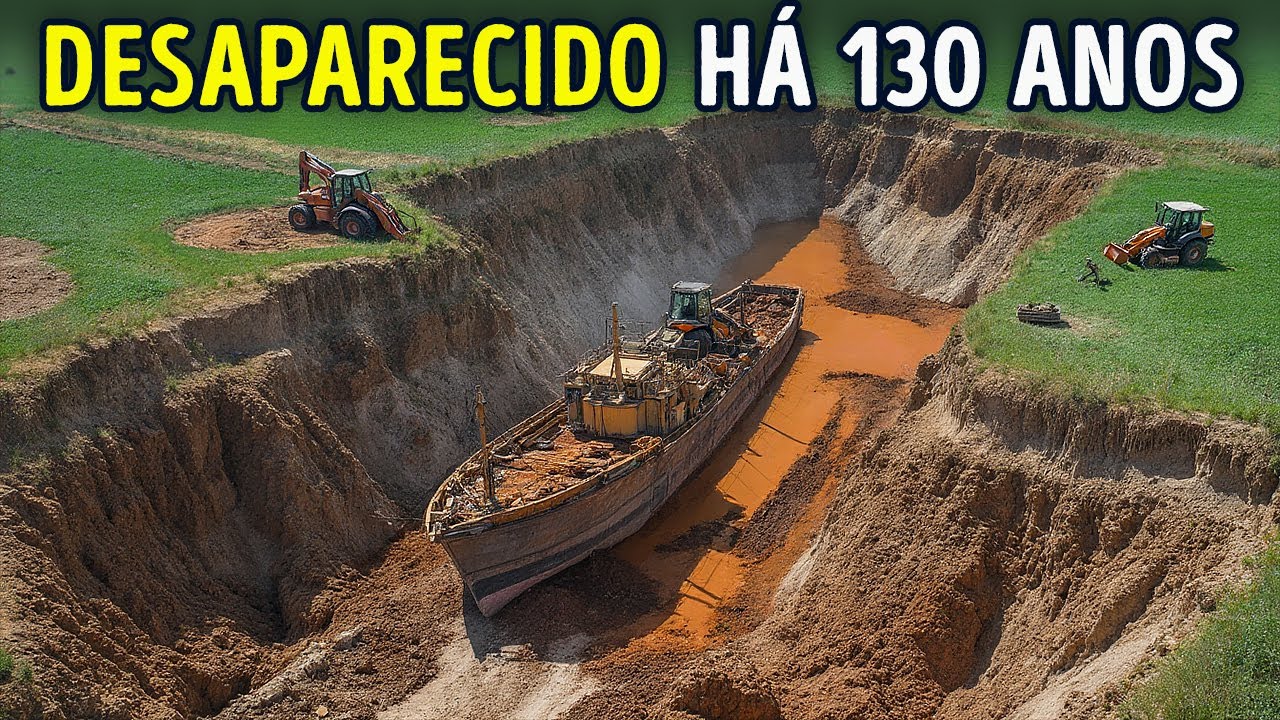Navio afundado encontrado no meio de um milharal - como isso é possível?