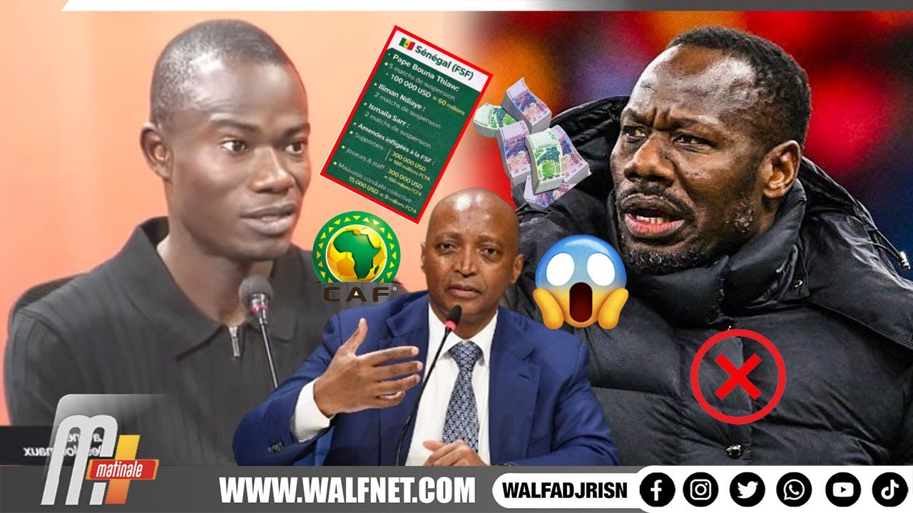 CAF sanctionne: 369 millions contre le Sénégal.Pape T et Cie subissent 