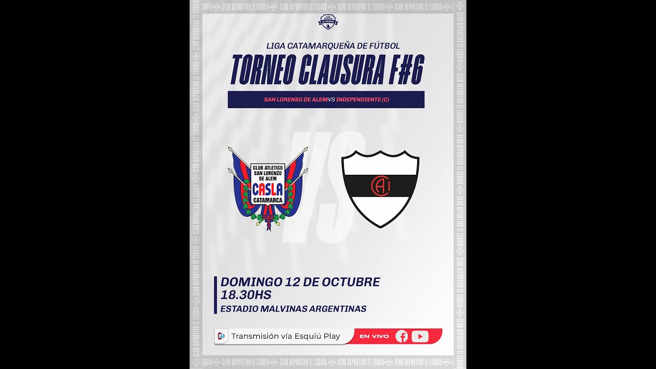 🔴 VIVO |  SAN LORENZO vs INDEPENDIENTE de la Capital  - Torneo Clausura - Fecha 6