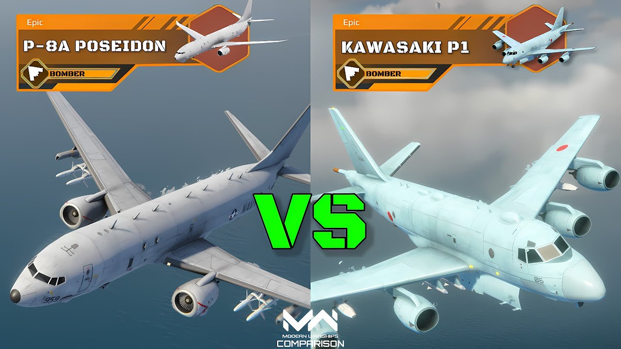 P-8A Poseidon VS Kawasaki P-1 | Epic Bombers Comparison | Modern Warships