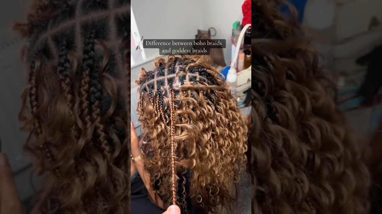 Difference between Boho Braids & Goddess Braids,hope this will be helpful 🤗 #bohobraids #shorts