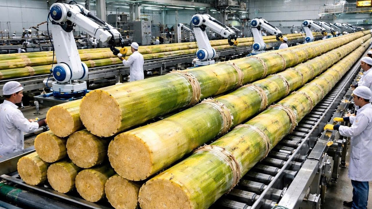 Inside a Sugar Factory: From Sugarcane to Pure Sugar (Full Process)