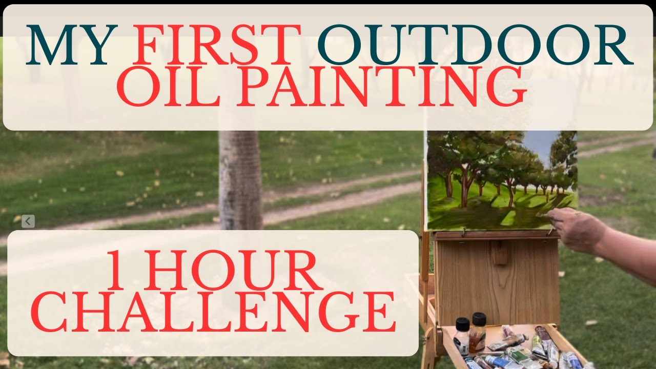 Oil Painting Plein Air 1 hour Challenge! Trees At Sunset